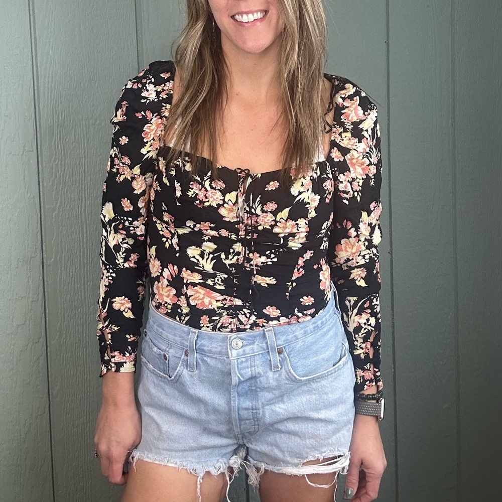 NWT Free People Hilary Printed top size small - Picture 5 of 5